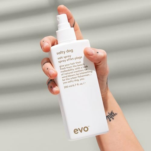 EVO Salty Dog Salt Spray highlights beach-inspired waves and light lift.