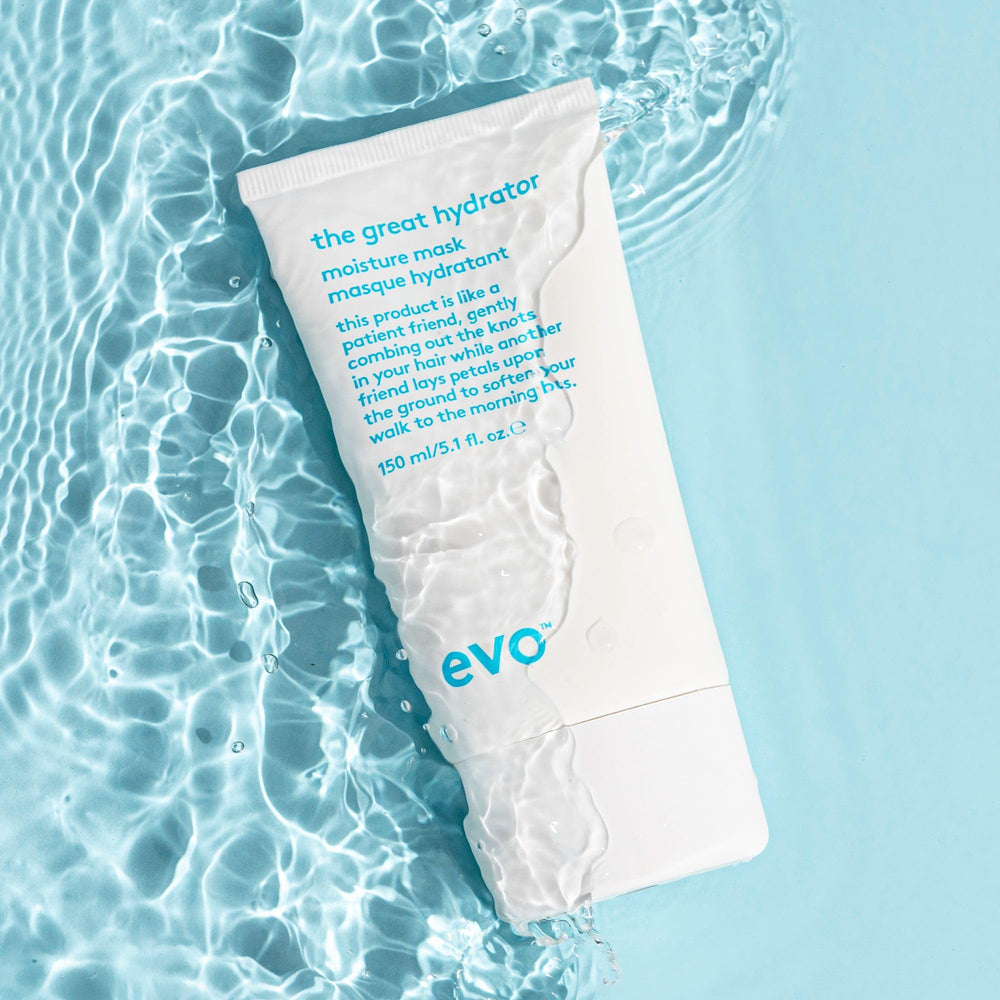 EVO The Great Hydrator in bright bathroom setting promotes weekly hydration.