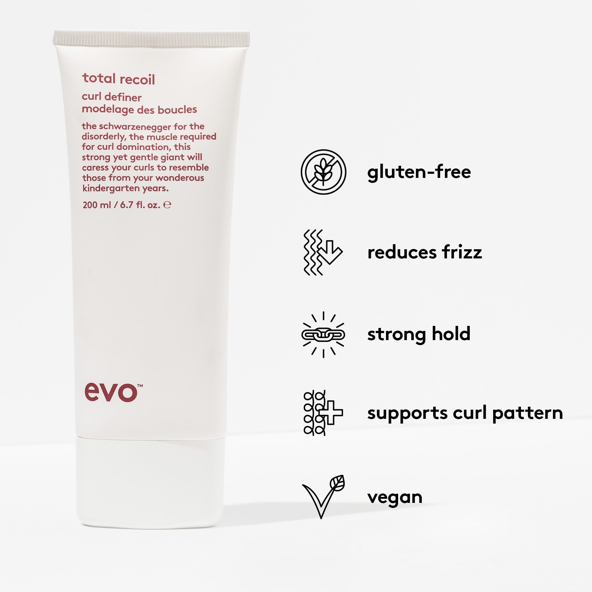 EVO Total Recoil cream application smooths curls and defines shape