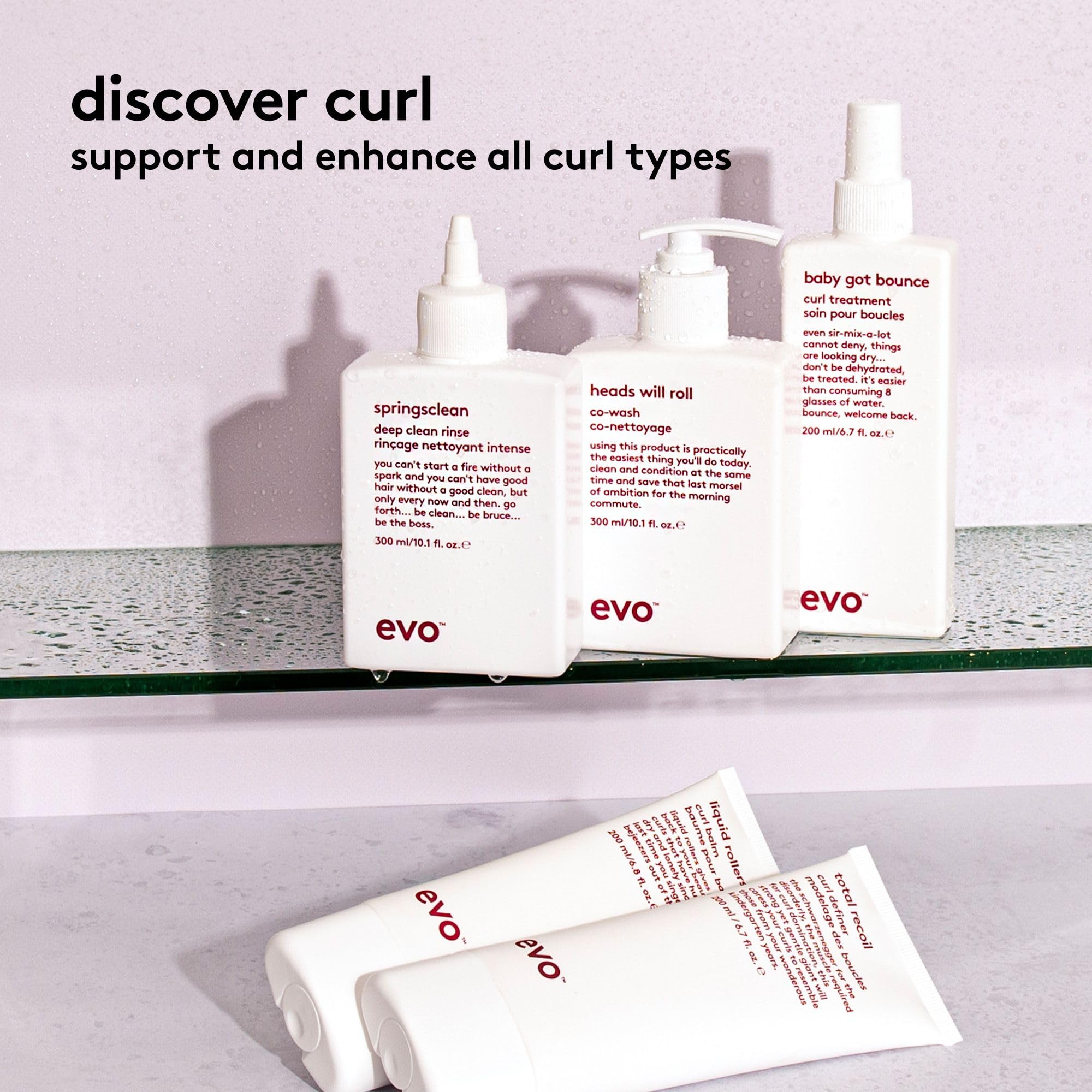 EVO Total Recoil frizz control on textured hair during humidity