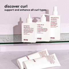 EVO Total Recoil frizz control on textured hair during humidity