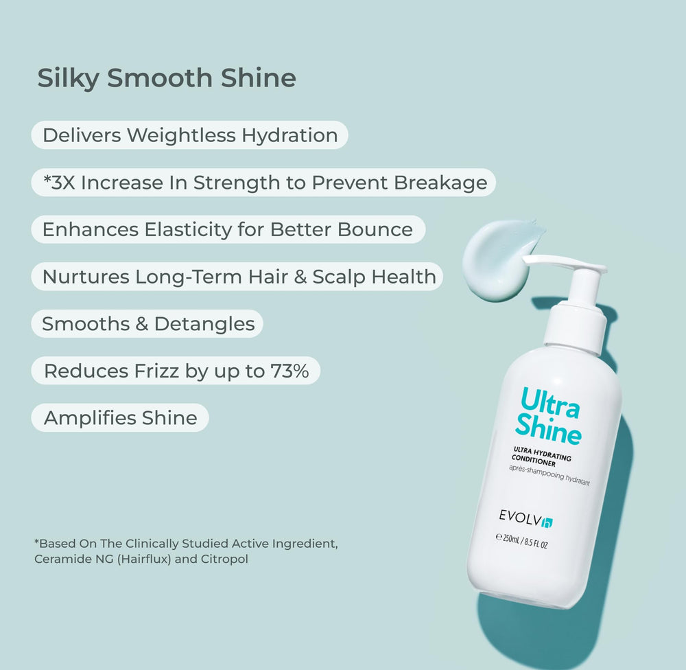 EVOLVh UltraShine ingredients seaweed extract hydrate and strengthen hair