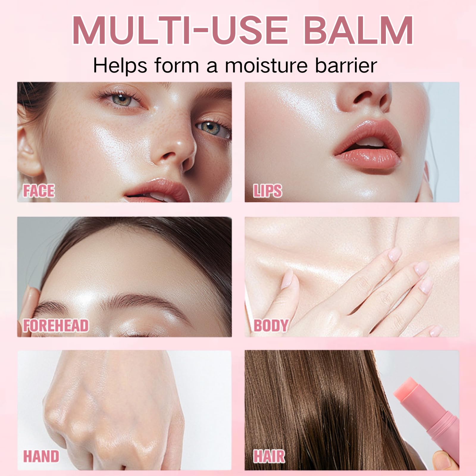 Evolvique Wrinkle Bounce Multi Balm stick in hand for easy on-the-go application.