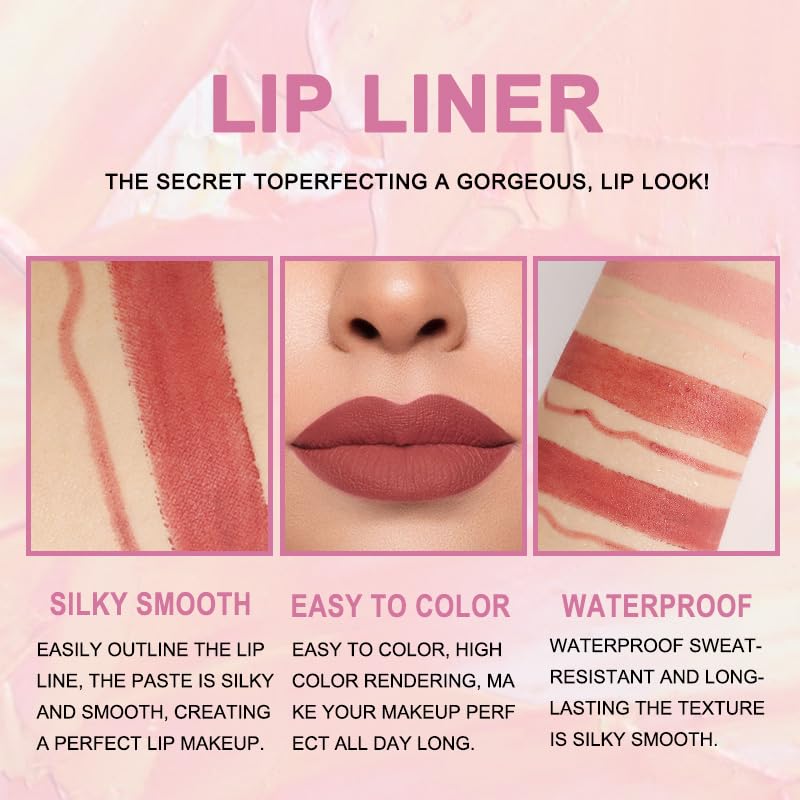 evpct lip swatches display nude beige and light brown shades with rose-gold accent details.