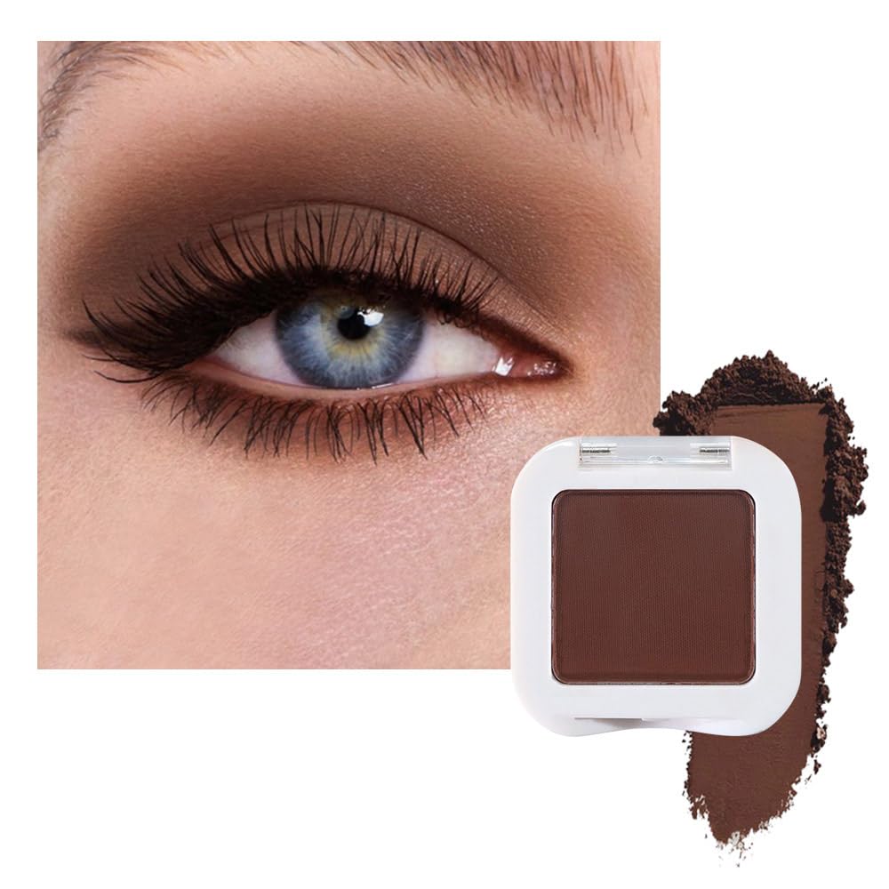 evpct Dark Brown Matte Eyeshadow Singles compact with rich pigments for bold, defined lids.