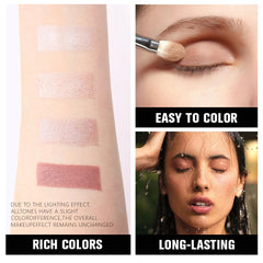 evpct Eyeshadow Quad bronze plum shimmer blends for dramatic crease and liner options