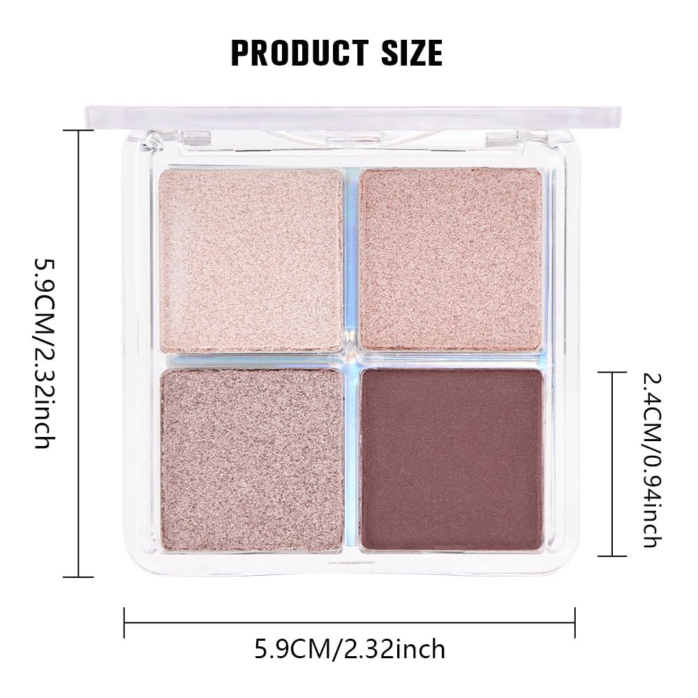 evpct Eyeshadow Quad gift packaging presents a ready-to-gift palette experience
