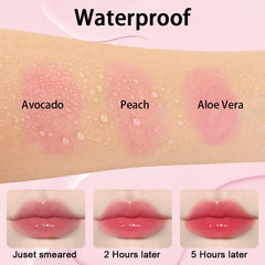 evpct long-lasting waterproof lip balm close-up on lips
