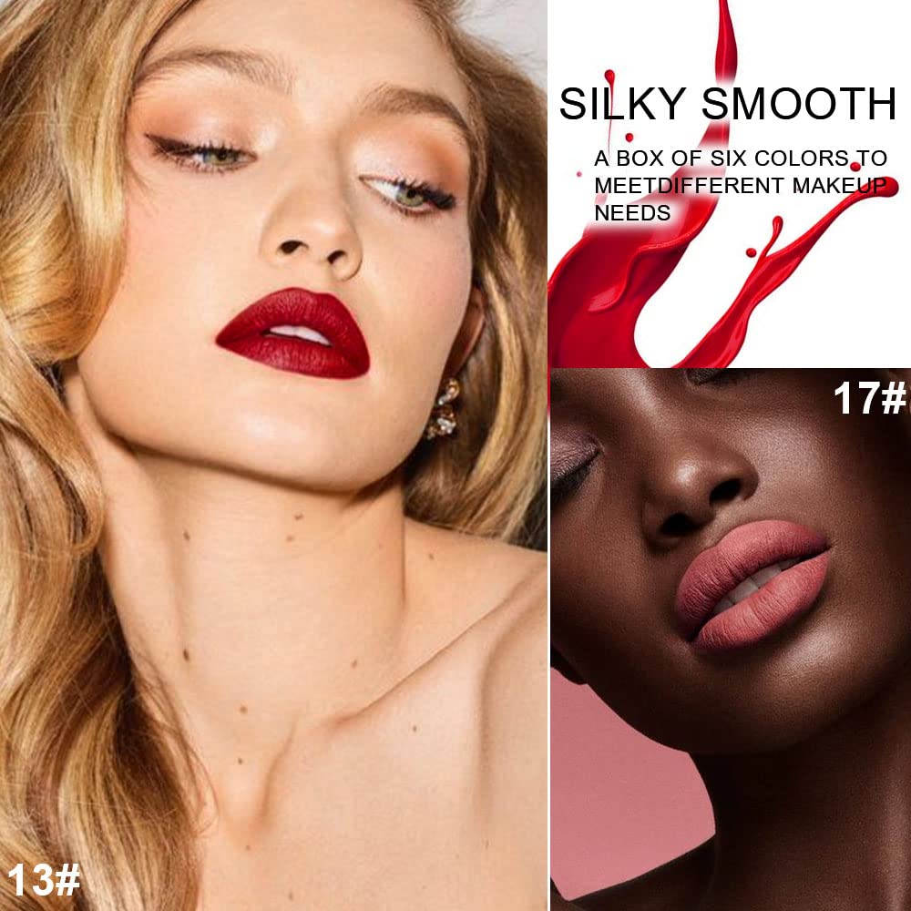 evpct matte lipstick 6 colors showcases rich, budget-friendly options.