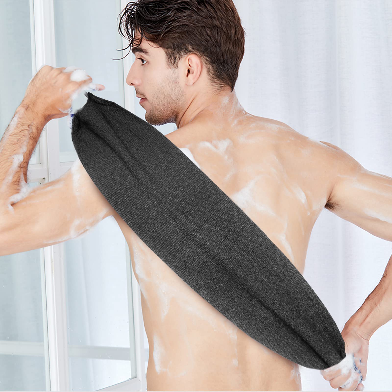 Evridwear back scrubber with body wash foam enhances cleansing