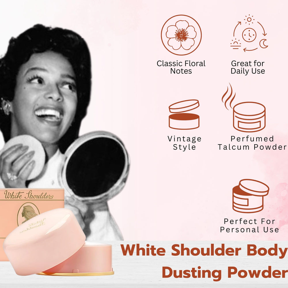 Evyan White Shoulders travel-size powder makes on-the-go refreshment simple.