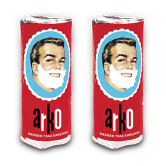 EVYAP Arko shaving cream stick 2-pack closeup for smooth blade glide.