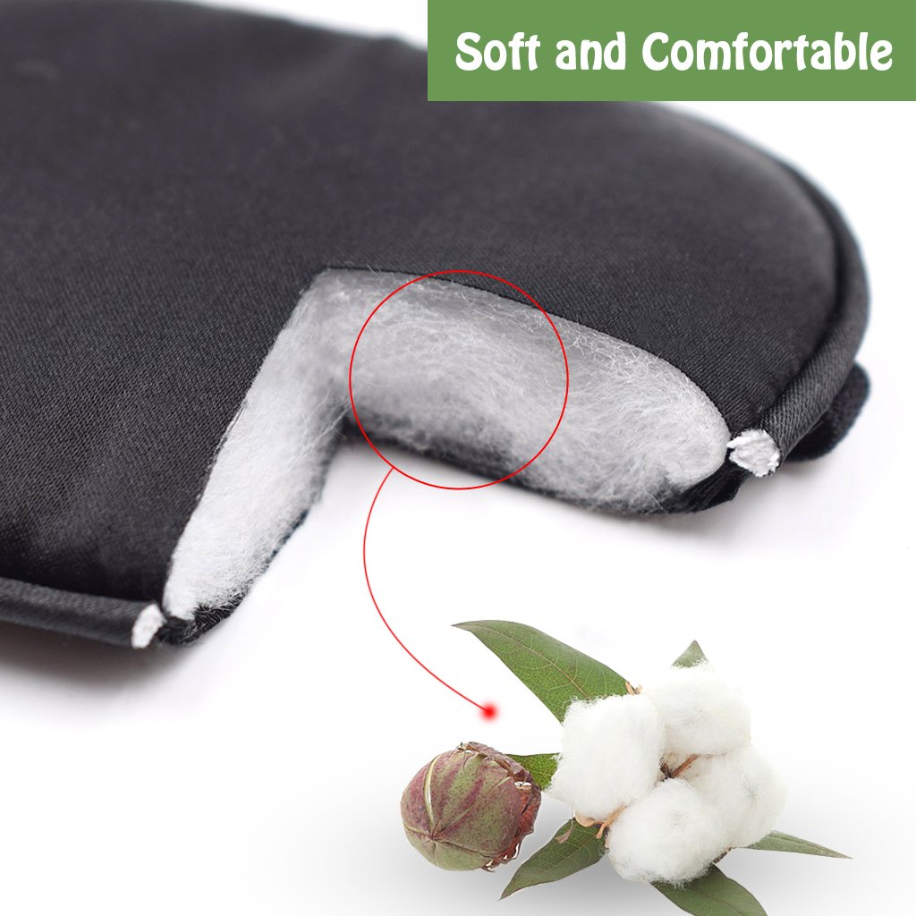 ewinever Pure Silk Eye Patch uses twin elastic-band design for even pressure.