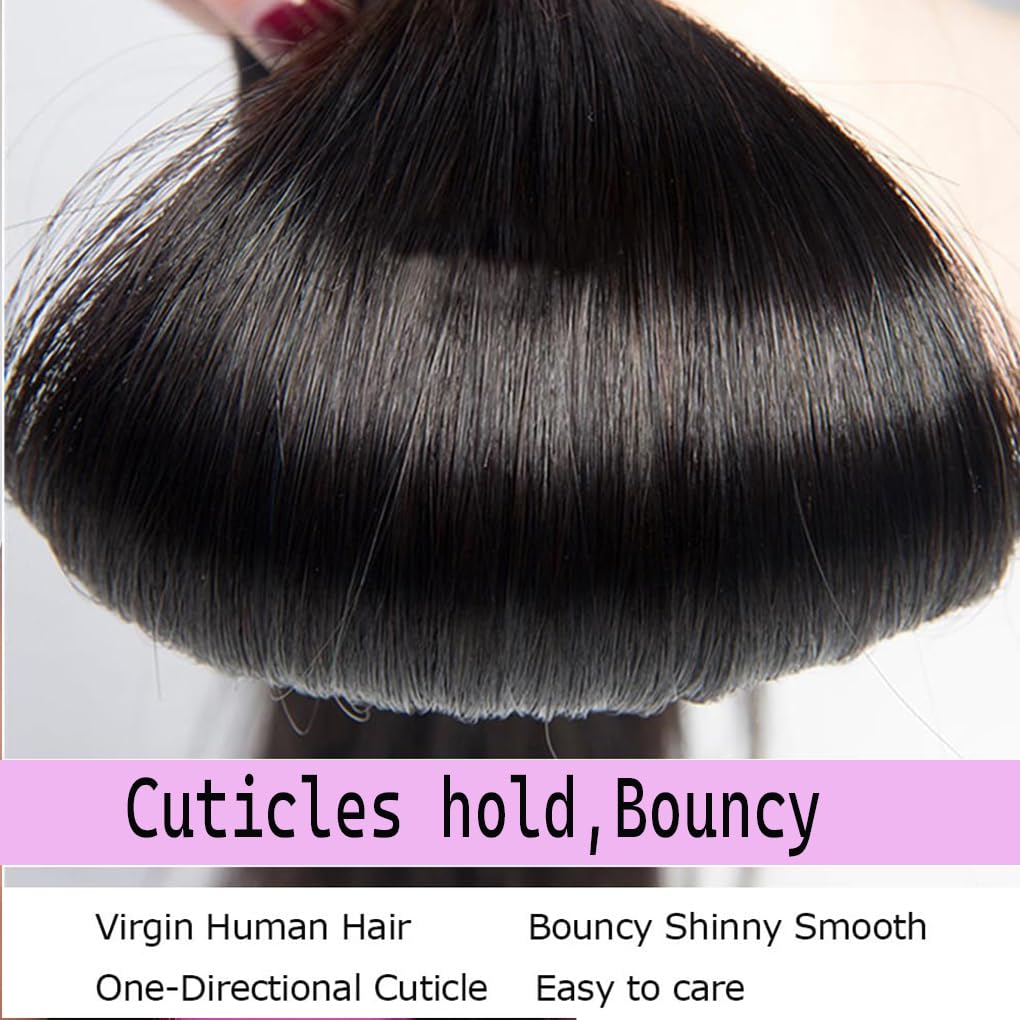 EWOSS 12A Brazilian virgin hair straight texture close-up showing smooth ends