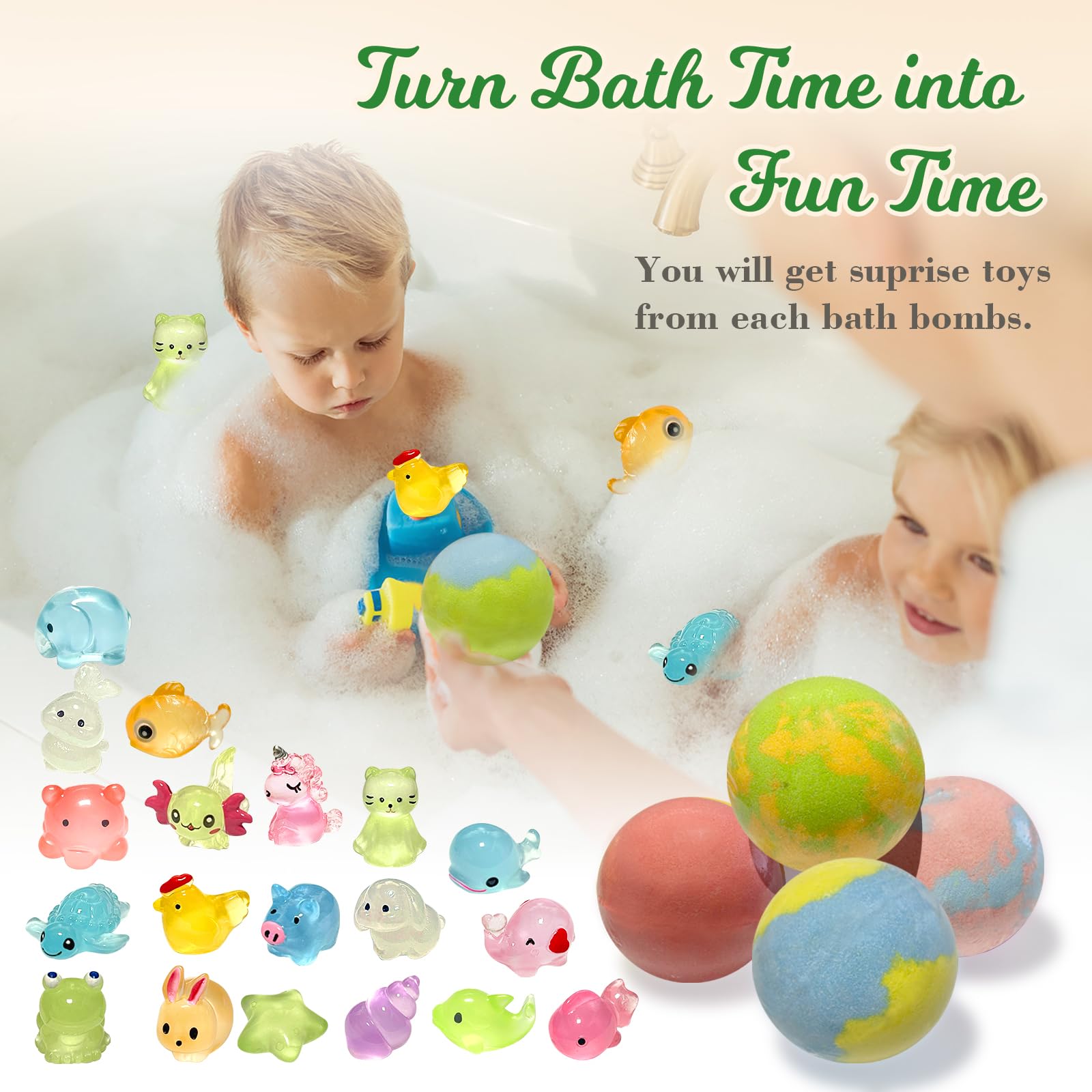 Excalla gift-set bath bombs offering a ready-to-gift kids' present