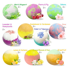 Excalla bath bomb formula with shea butter nourishes skin during soak.