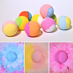 Excalla bath-bombs-colorful-bubbles create vivid bubbles and gentle scents.