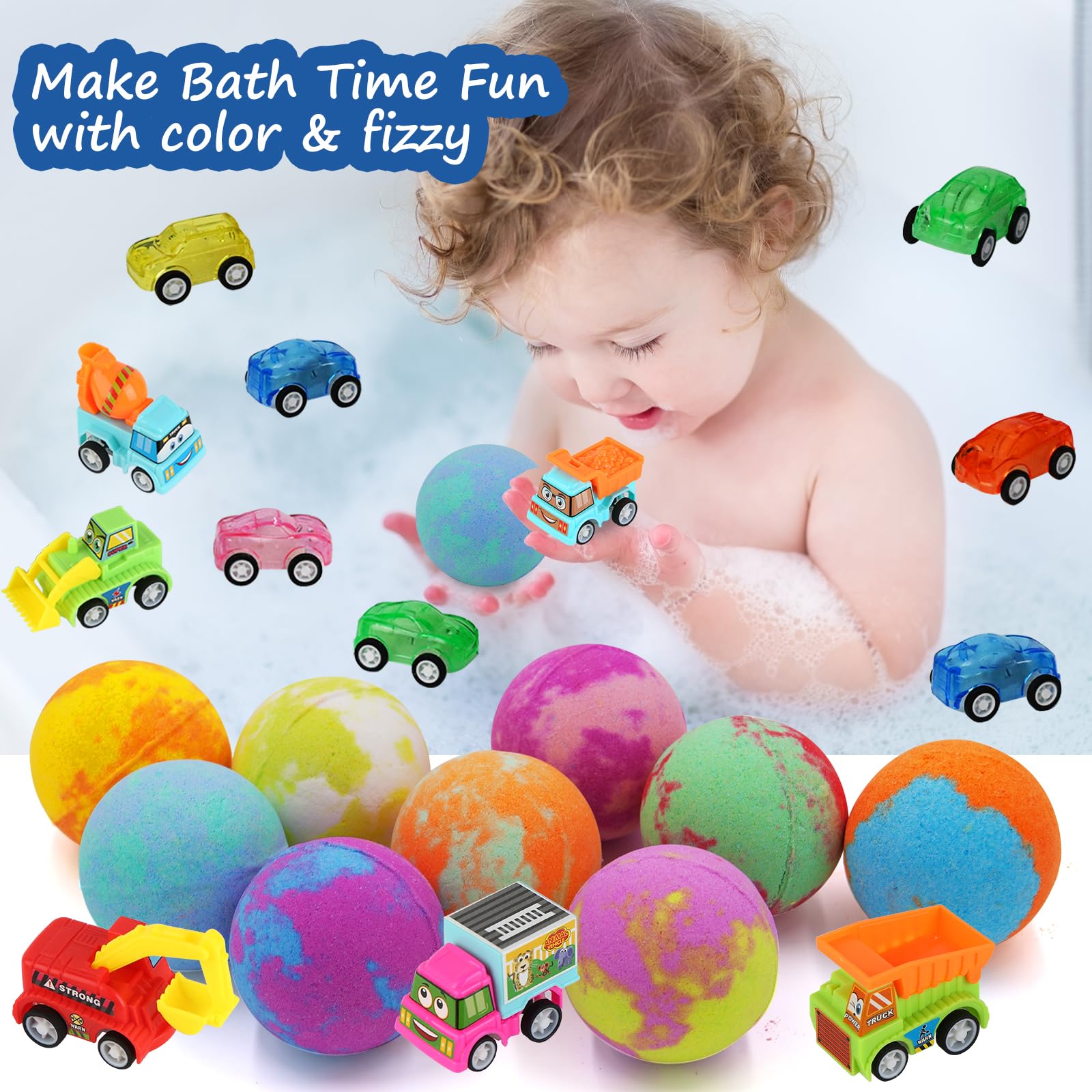 Excalla bath bombs scents — nine delightful fragrances for refreshing kid-friendly baths.