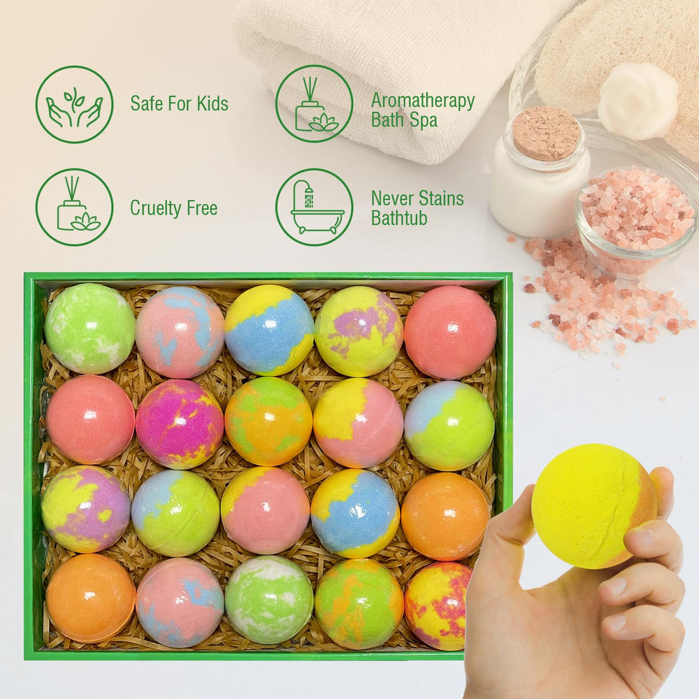 Excalla bath bomb with organic ingredients for a safe, soothing bath