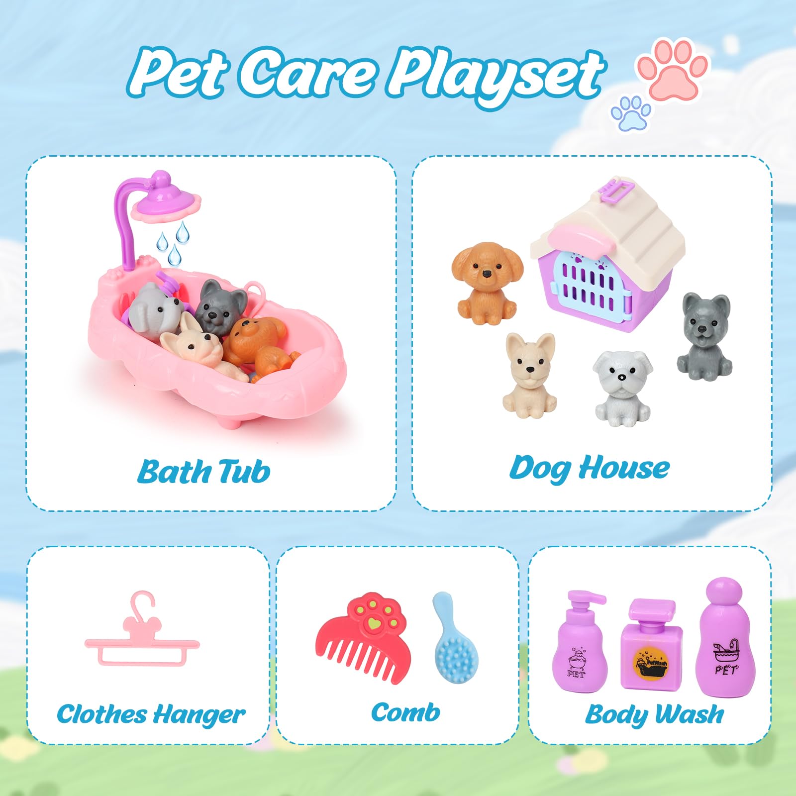 Excalla kids bath time imagery and bubbles support imaginative play.