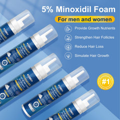Exdeploy minoxidil foam application demonstrates easy daily dosing for thicker hair