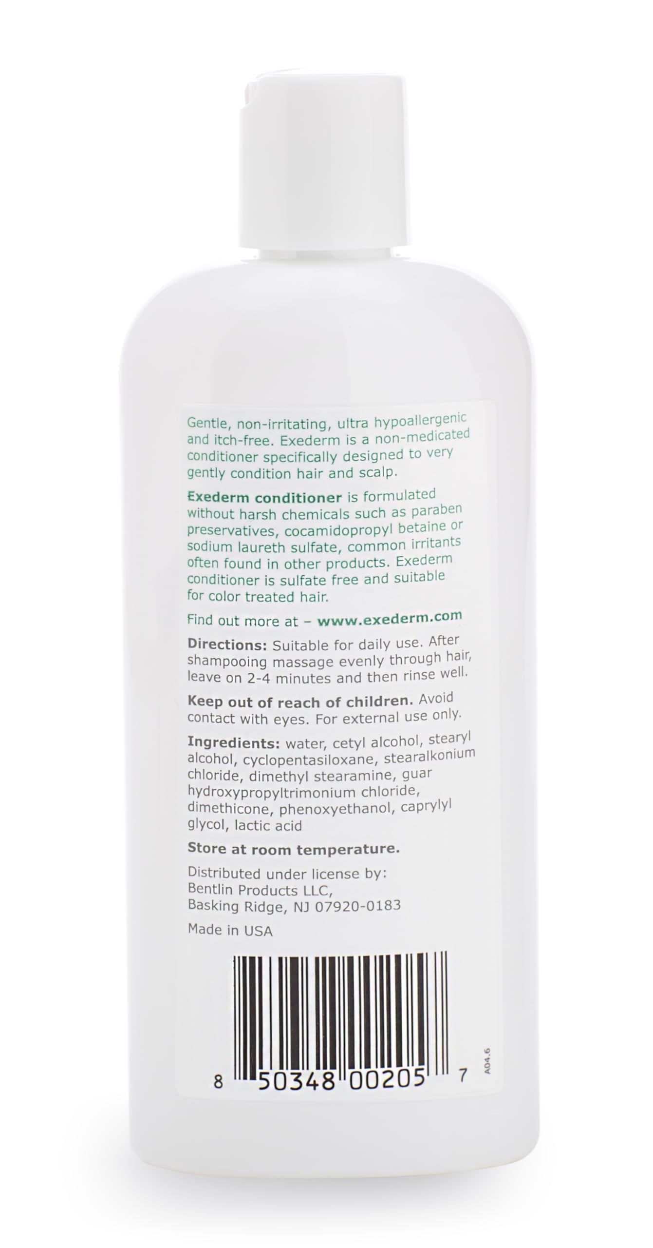 Exederm conditioner being applied to scalp for daily conditioning.