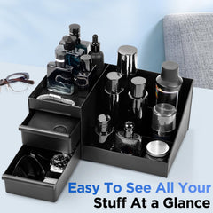 EXIN DECHEN easy-clean-design helps drain spills and keeps vanity tidy.