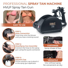 Existing Beauty Bronze Tan spray tan gun side profile for mobile tanning on-the-go