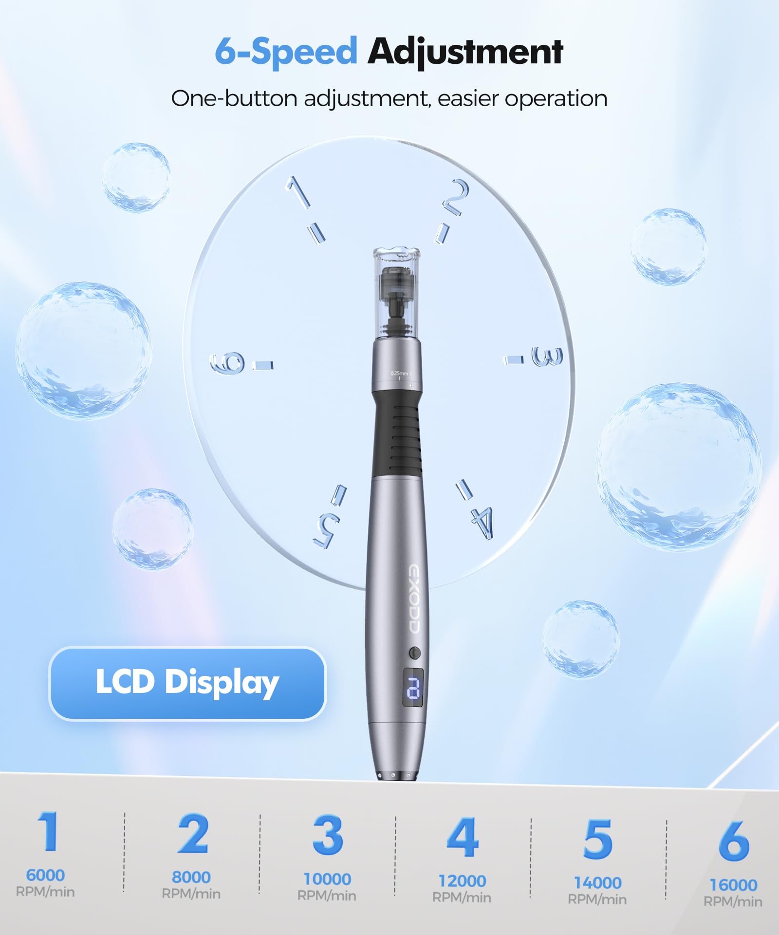 EXODD derma roller kit travel case for easy on-the-go skincare.