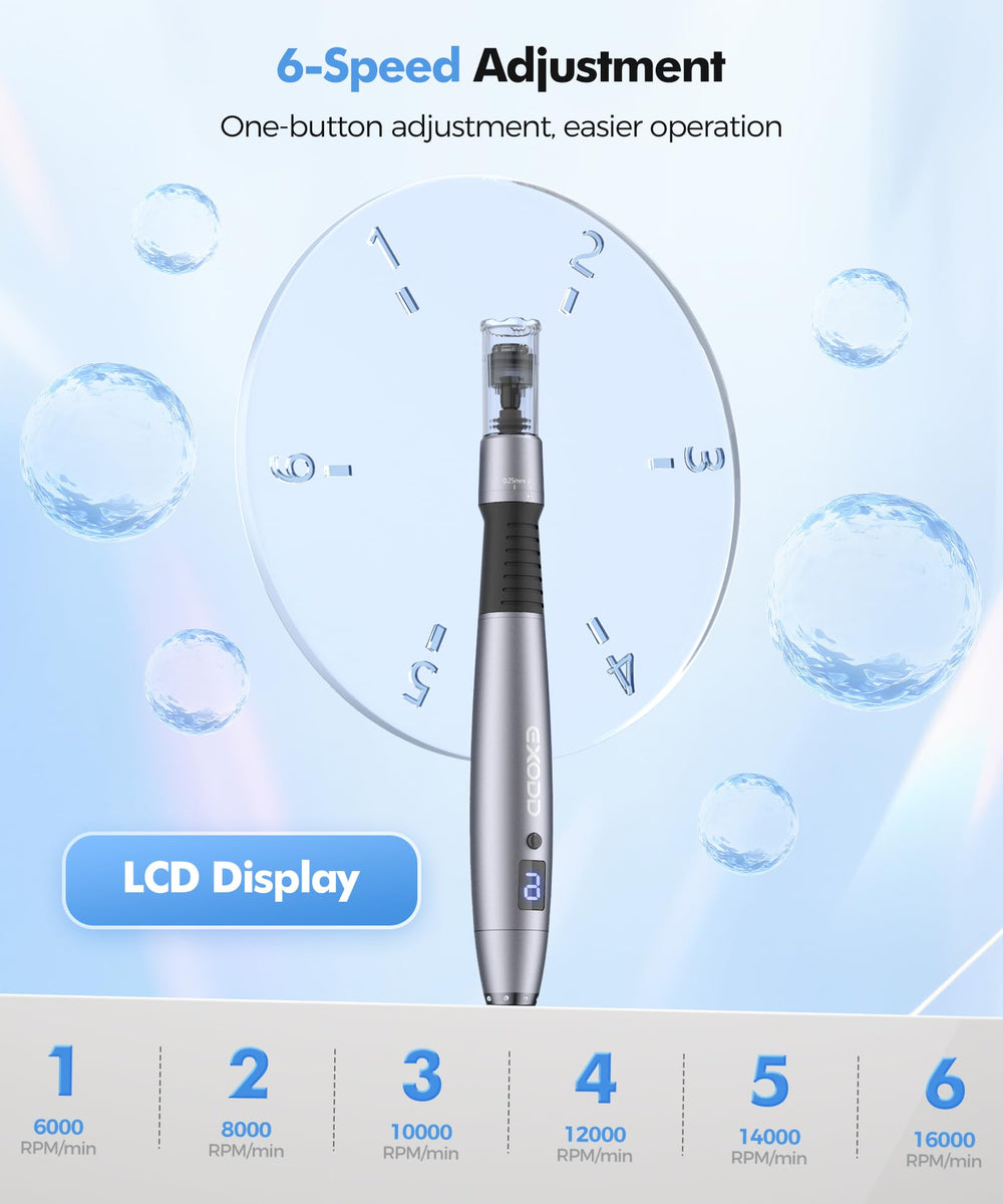 EXODD derma roller kit travel case for easy on-the-go skincare.