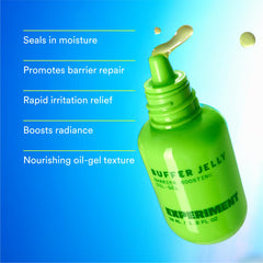 Experiment Buffer Jelly texture closeup reveals silky, dewy finish without greasiness
