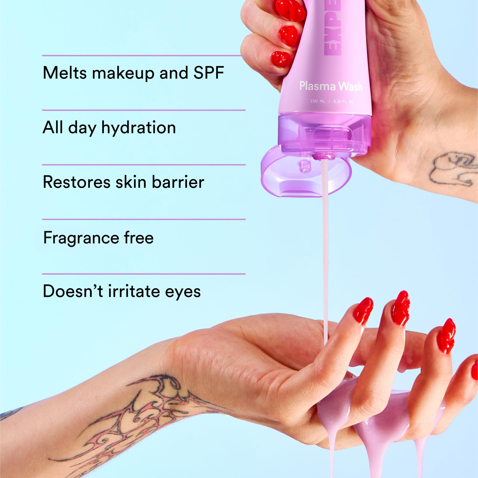 Experiment Plasma Wash barrier-boosting cleanser supports soft, replenished skin.