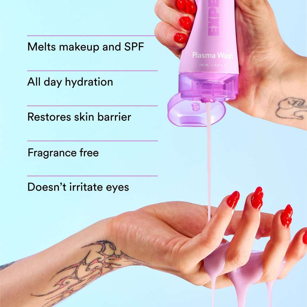 Experiment Plasma Wash barrier-boosting cleanser supports soft, replenished skin.