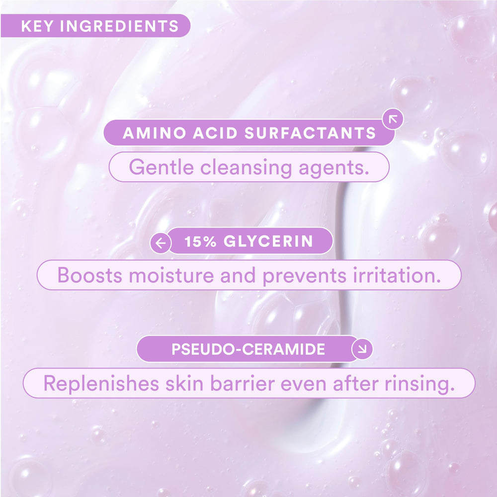 Experiment Plasma Wash creamy gel-cream cleanses softly, low foam.