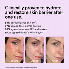 Experiment Plasma Wash removes makeup and SPF gently, without stripping.