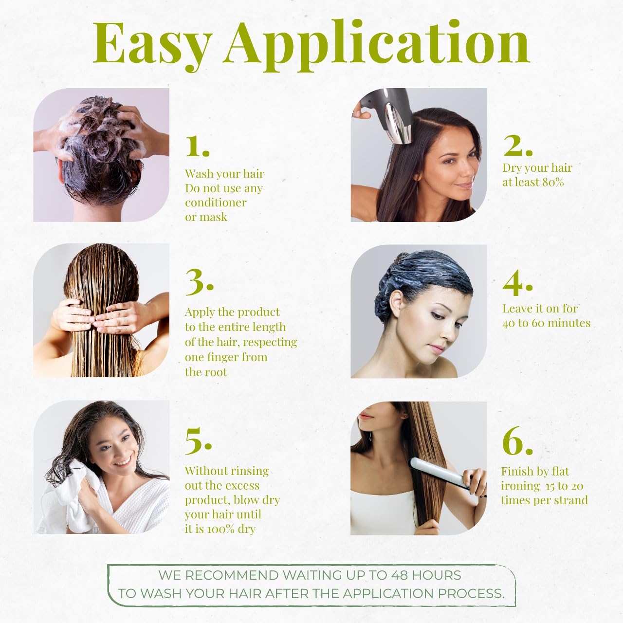 Expert Hair Bio Protein Botox flat iron straight hair displays long-lasting straightness