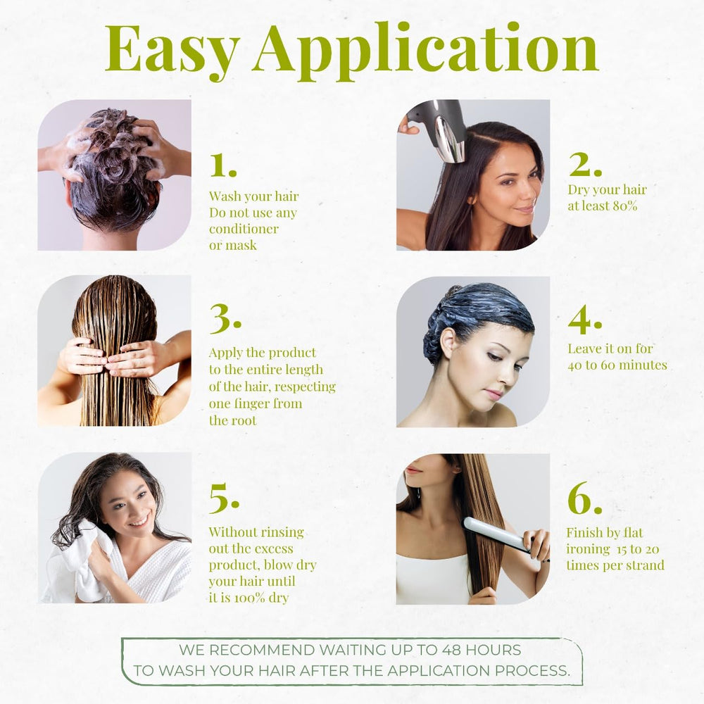 Expert Hair Bio Protein Botox flat iron straight hair displays long-lasting straightness