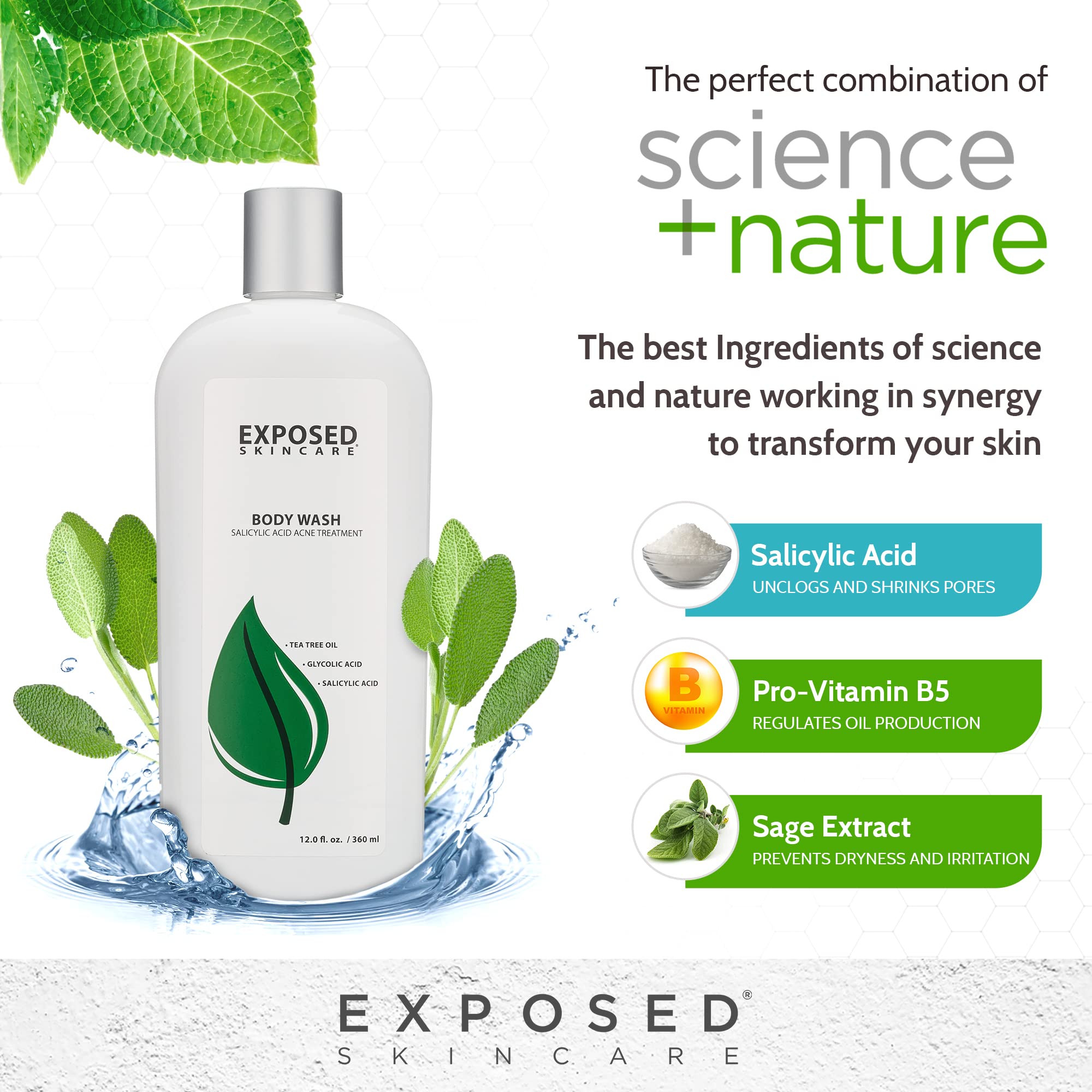 Exposed Skin Care pores-clearing image demonstrates oil control and smoother skin.