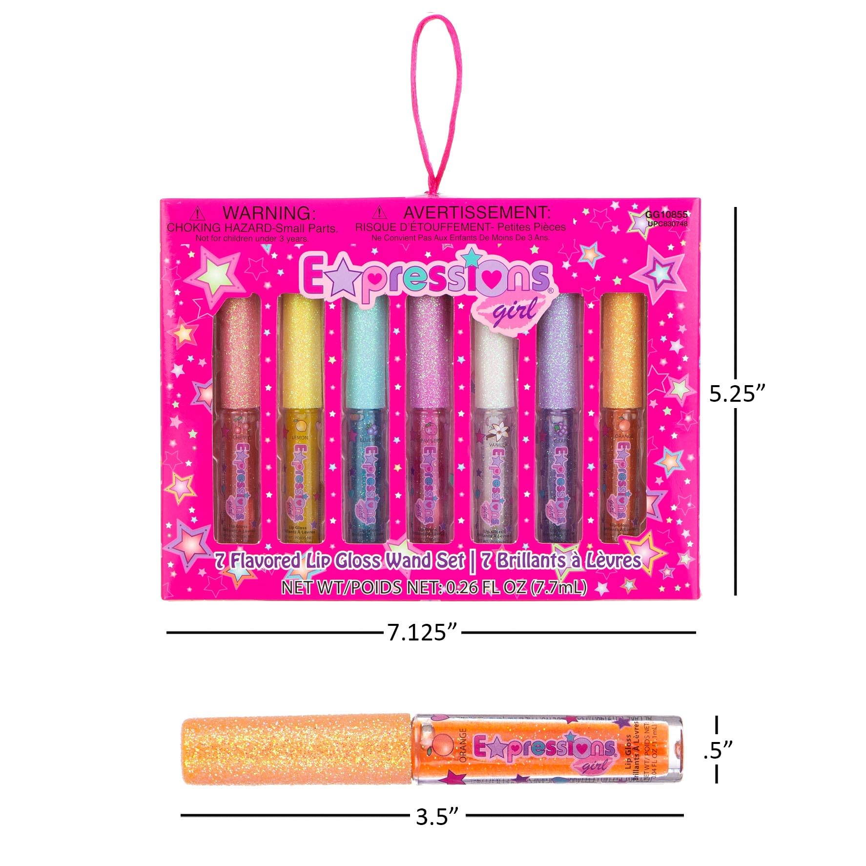Expressions girl orange-orange gloss swatch brings bright energy and vivid shine.