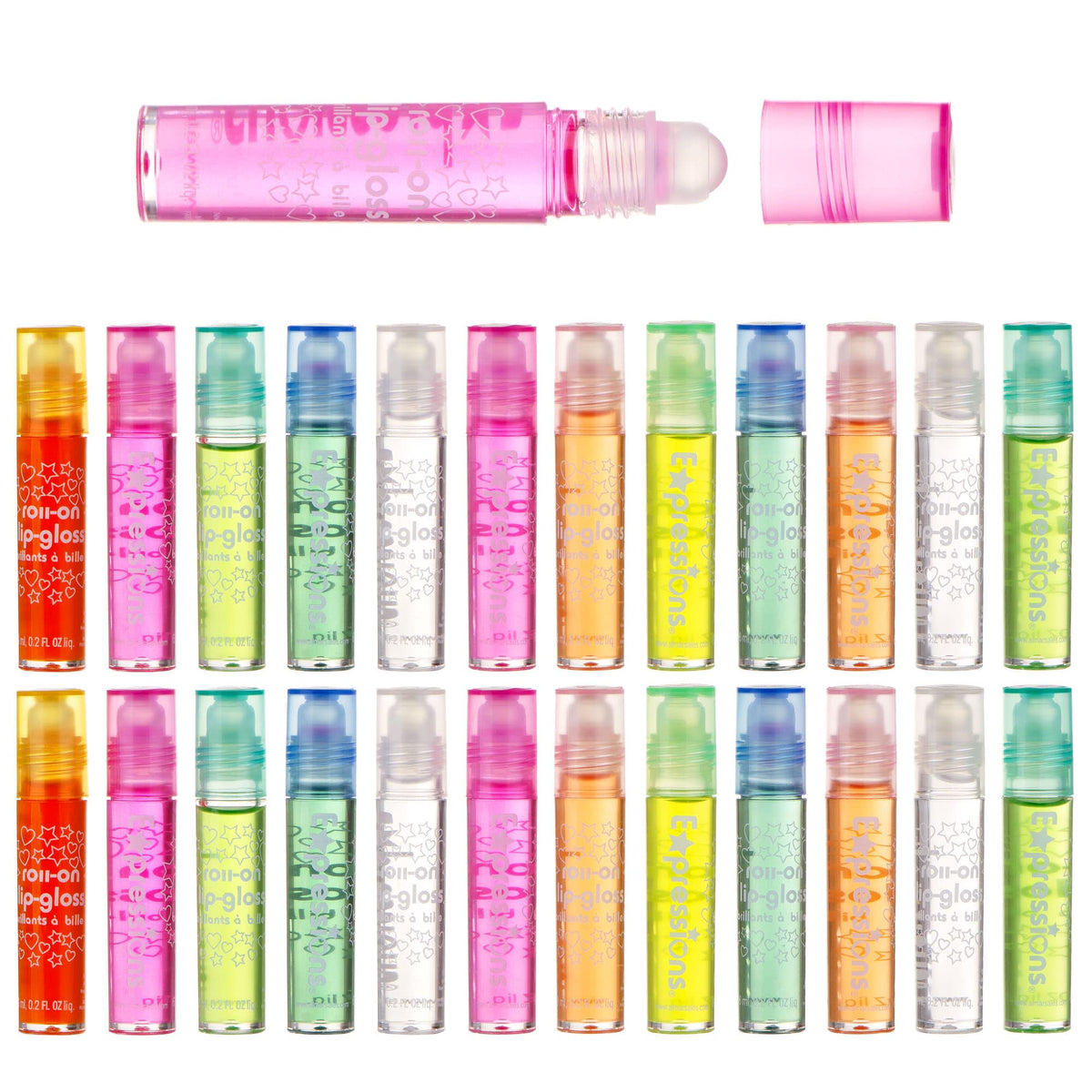 Expressions girl roll-on lip gloss set case—compact storage for on-the-go beauty
