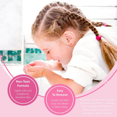 Expressions girl strawberry-pink gloss swatch provides playful charm and hi-shine finish.