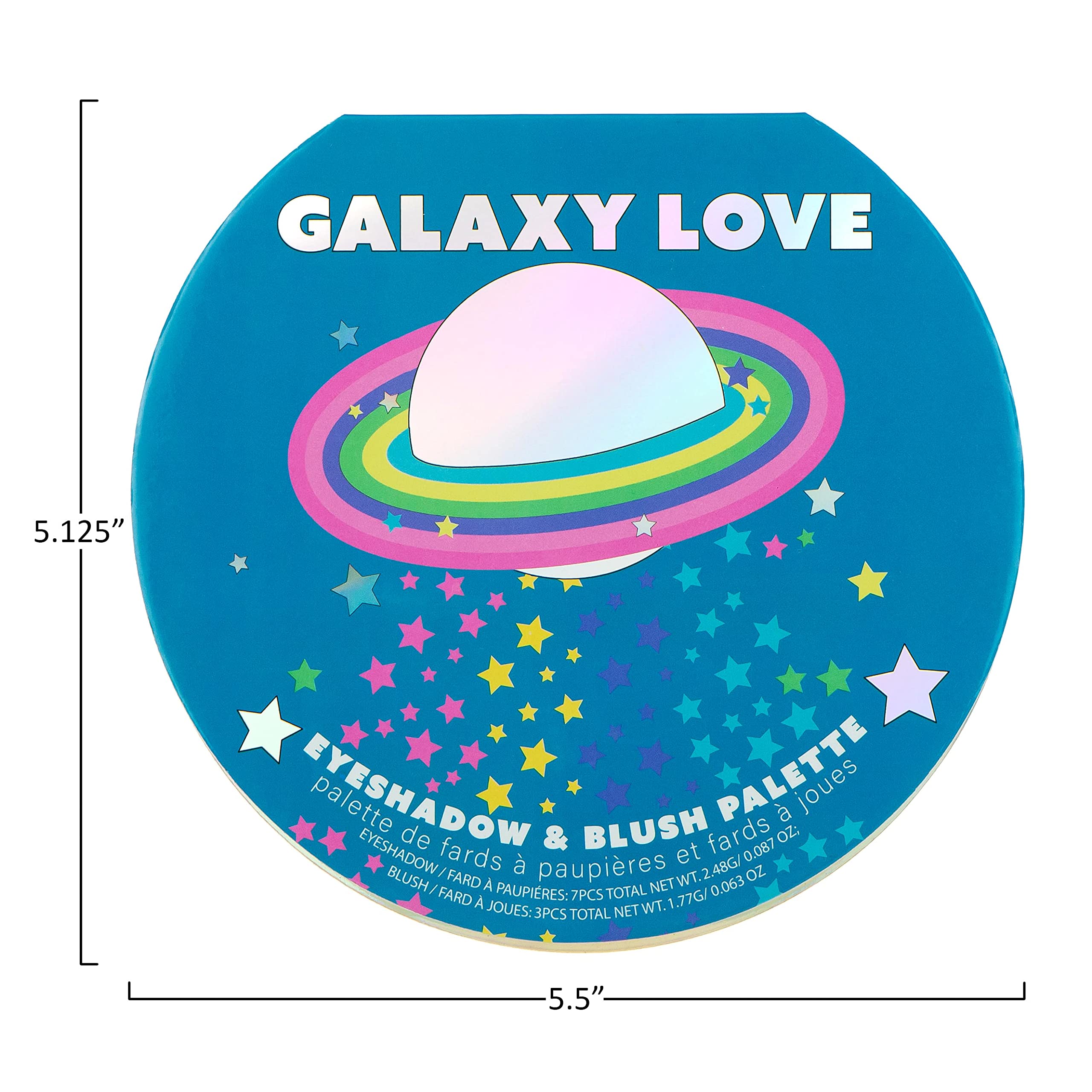 Expressions Galaxy Love glitter detail with colorful stars and planets.