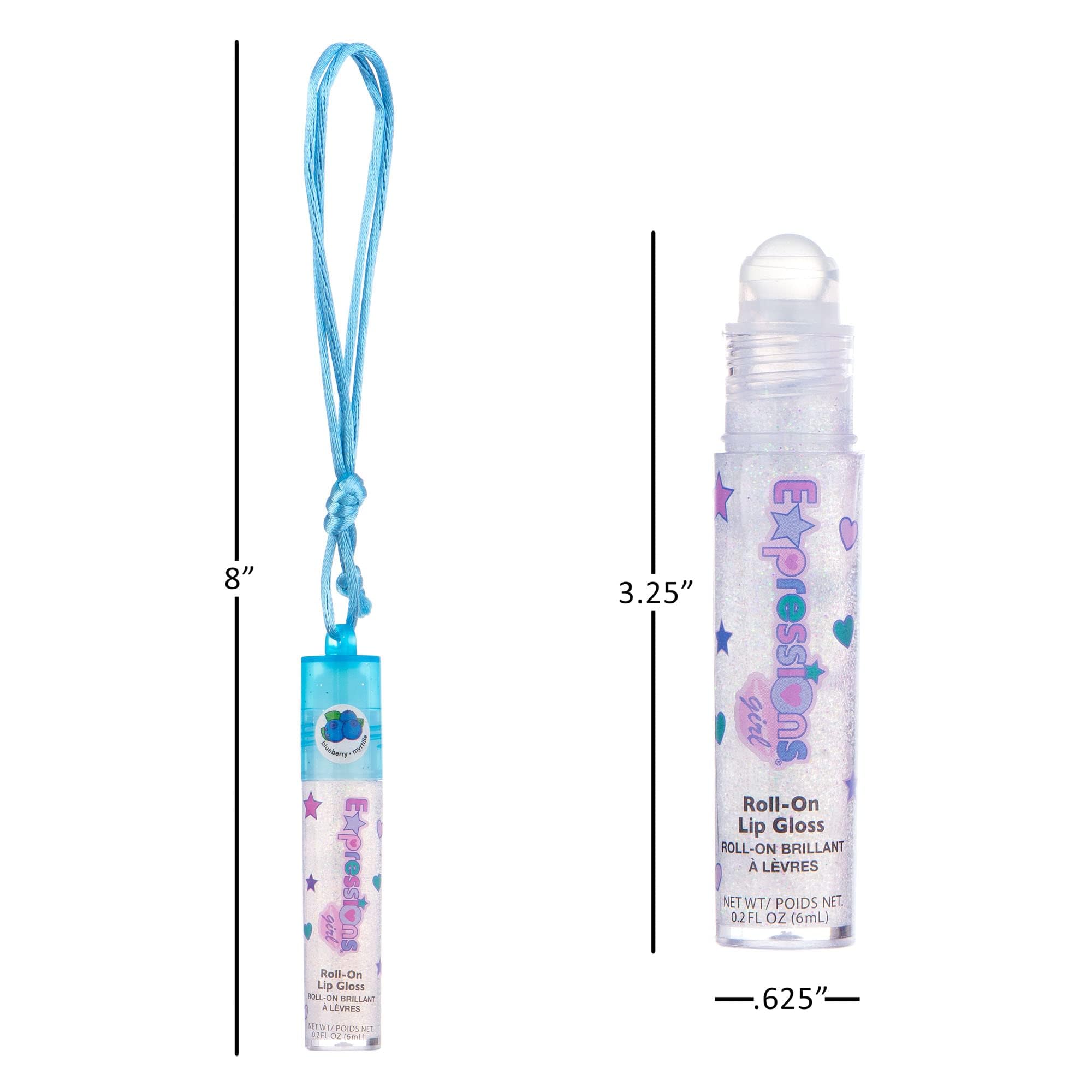 Expressions lip gloss necklace pack fruit flavors offer variety for playful lips.