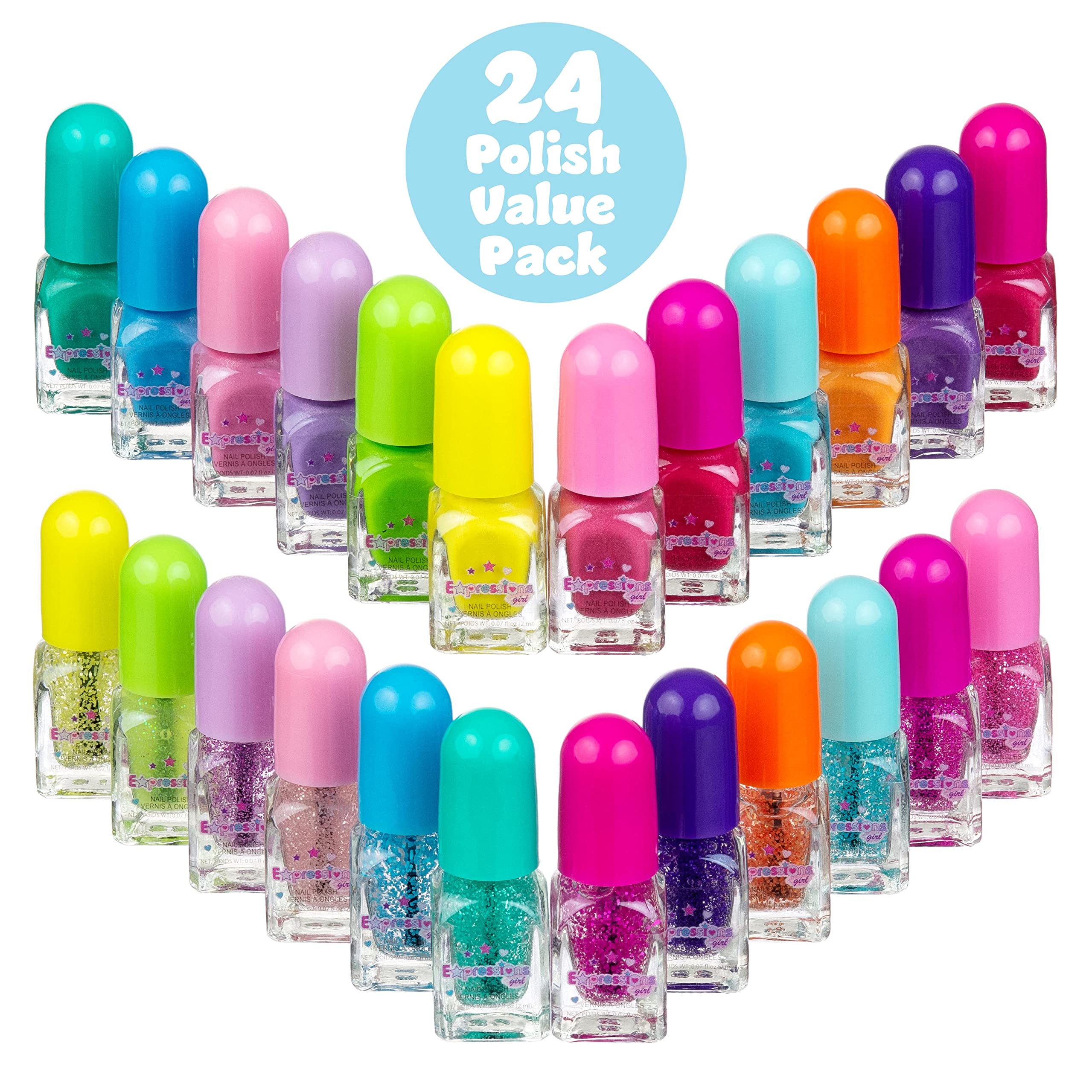 EXPRESSIONS glitter colors bottle close-up highlighting sparkle for festive nails