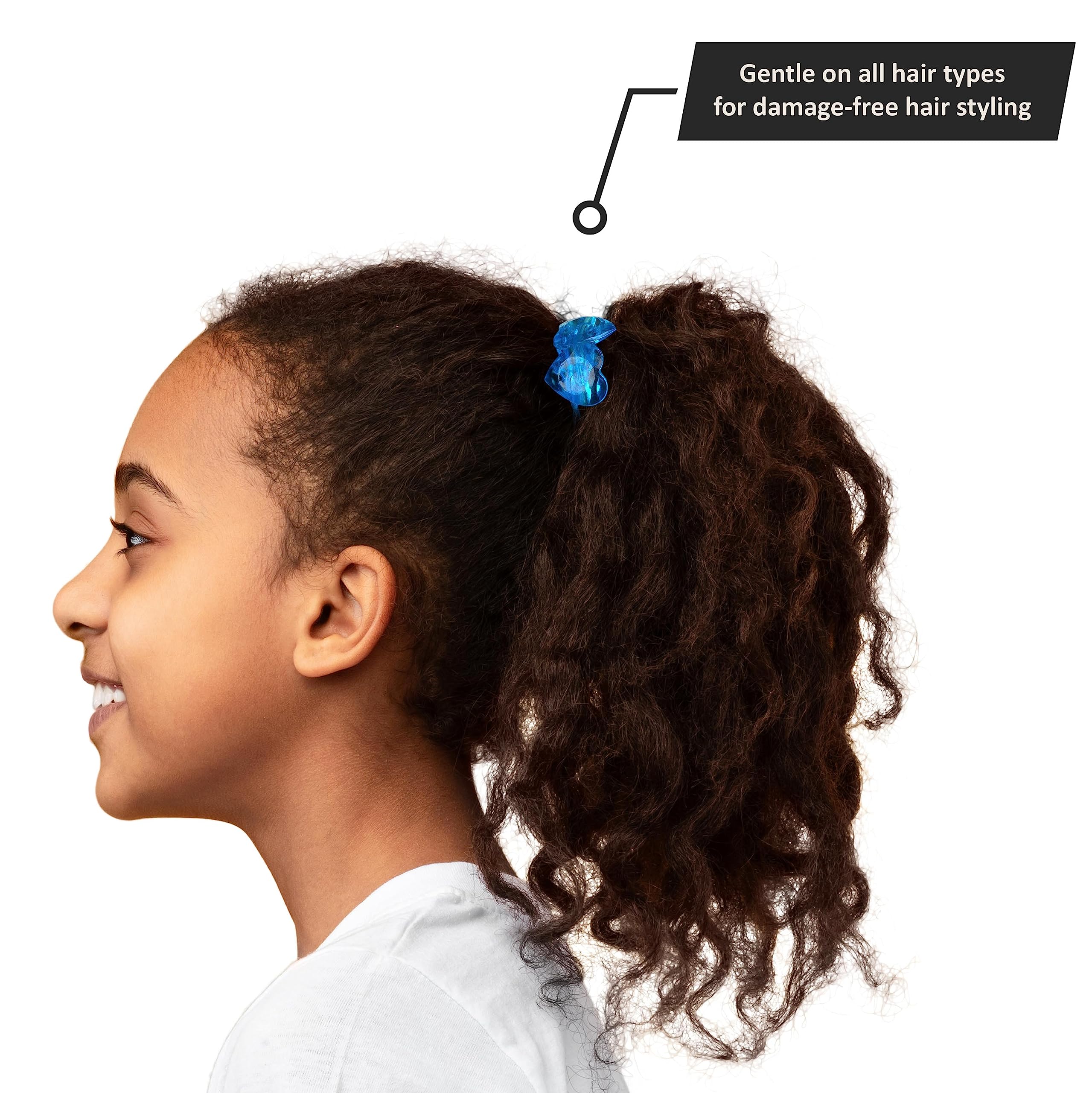 EXPRESSIONS secure-hold-hair-elastics provide reliable hold without snagging during active play.
