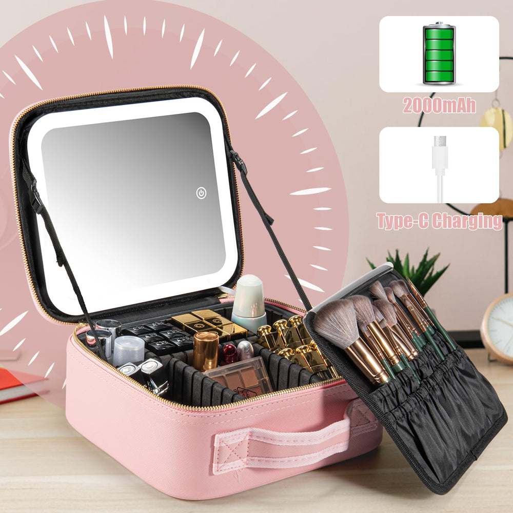 Extrei Gent case showing three brightness modes for makeup tasks