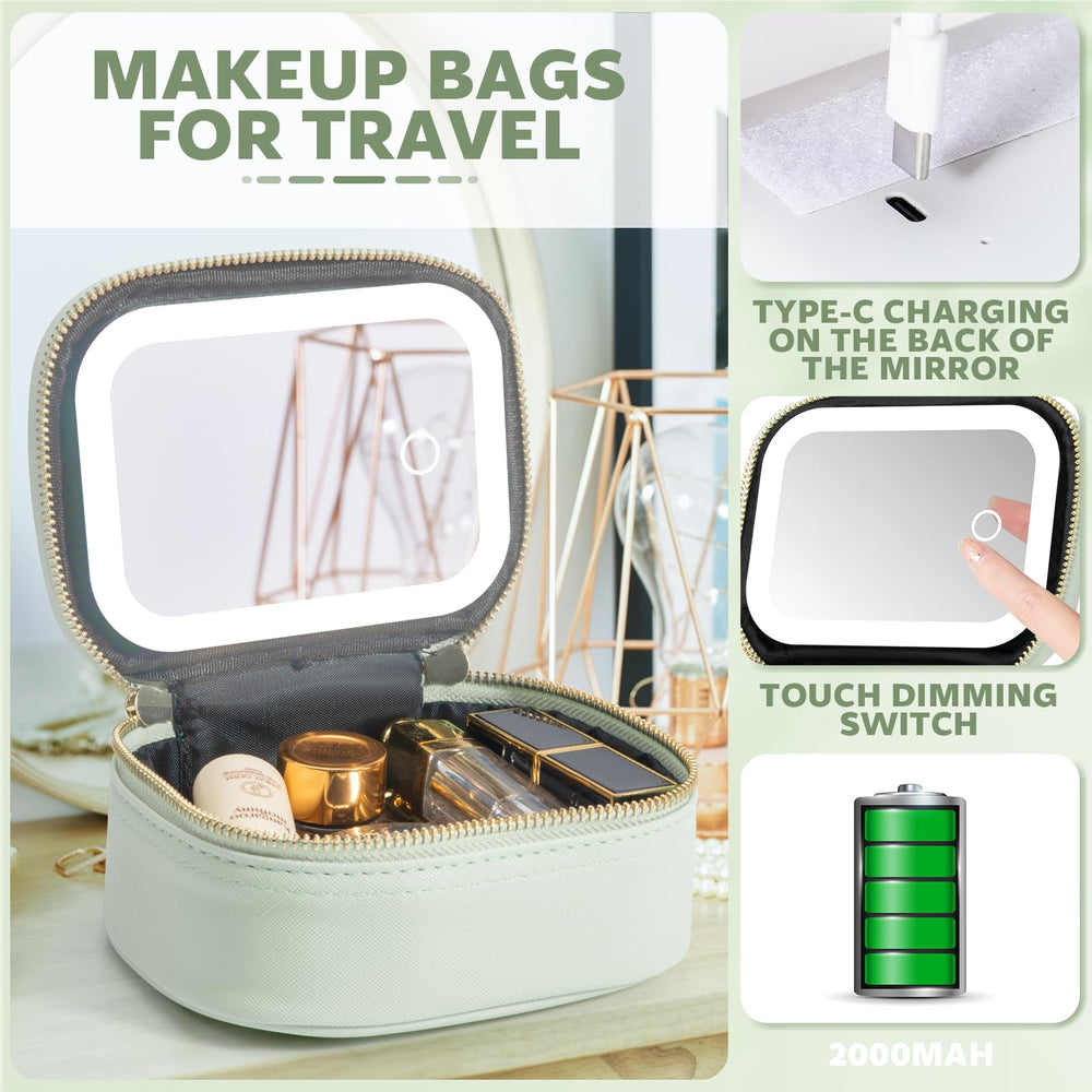 Extrei Gent waterproof PU leather material keeps cosmetics clean and easy to wipe.
