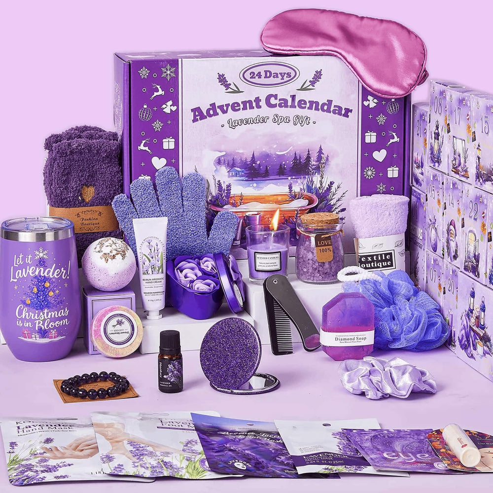 Exun Advent Calendar 2025 lavender box offers a calming holiday gifting experience.
