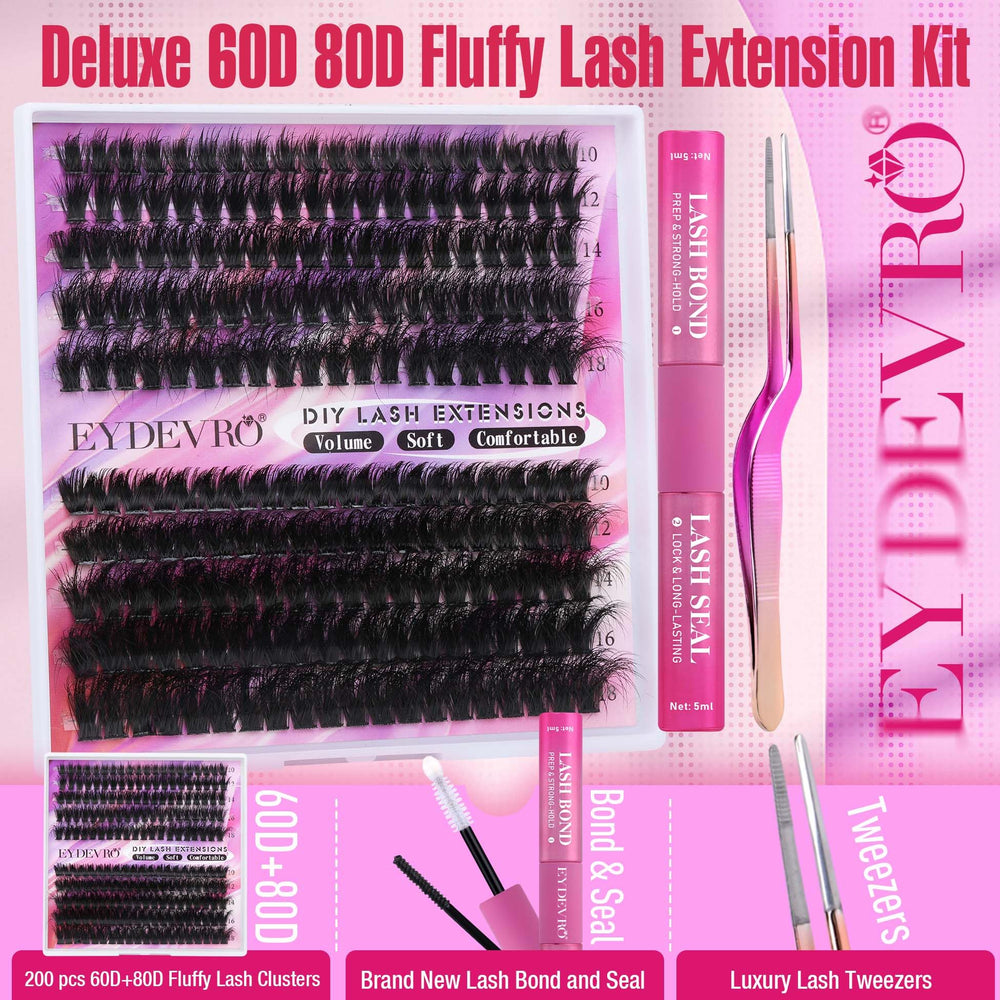 EYDEVRO 60D80D volume clusters deliver fluffy lashes with durable curl