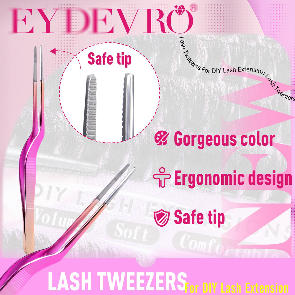 EYDEVRO cluster lashes close-up showing 200 pieces for fullness